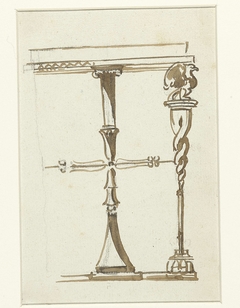 Poten van een tafel met een zittende griffioen by Etienne de Lavallée-Poussin