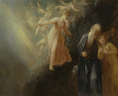 Prospero, Miranda and Ariel, from "The Tempest," Act I, scene ii by Thomas Stothard