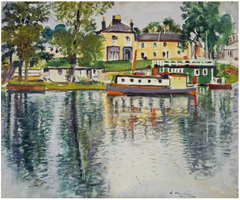 Reflections, Balloch by George Leslie Hunter