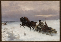 Riding in a sleigh
