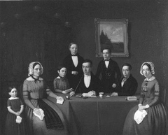 Roelof van Dijk met zijn echtgenote Anna Christina van Ravenswaay en hun kinderen by Johannes Eugel Masurel