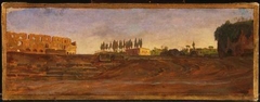 Roman Landscape with the Coliseum and the Attic of the Arch of Titus, Italy