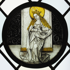 Roundel with Saint Agnes by Anonymous