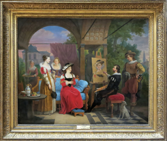 Rubens dans son atelier peignant Suzanne Fourment by Ferdinand de Braekeleer the Elder