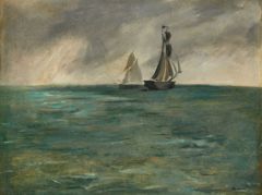 Sailing Ships at Sea by Edouard Manet