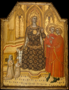 Saint Catherine Disputing and Two Donors