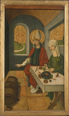 Saint Remigius Replenishing the Barrel of Wine; (interior) Saint Remigius and the Burning Wheat by Anonymous