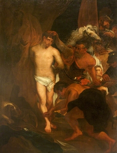 Saint Sebastian bound for Martyrdom (after Van Dyck) by Isaac Seeman