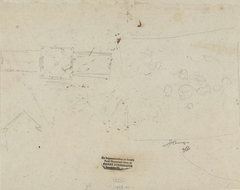 Schets van de plattegrond van het Paviljoen Welgelegen by Philippe-Auguste Hennequin