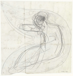 Schets van een zittende figuur in een halve cirkelvorm by Richard Roland Holst