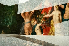 Silenus, Flora, Nymphs and Fauns revelling in a Wooded River Landscape