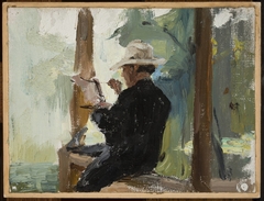 Singer Yershov while painting by Jan Ciągliński