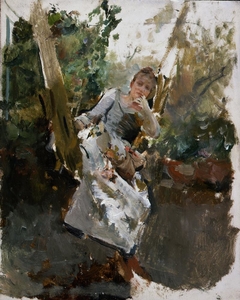 Sketch (Woman on a Swing) by Emilio Sala