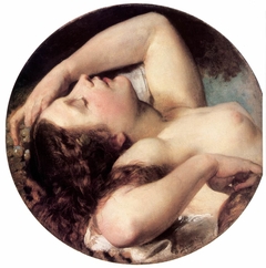 Sleeping Bacchante by Károly Brocky