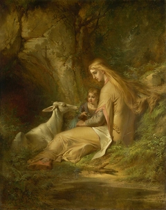 St. Genevieve of Brabant in the Forest by George Frederick Bensell