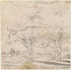 Staande koe, naar links by Pieter Janson