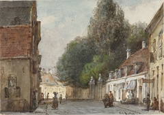 Stadsgezicht by Carel Jacobus Behr