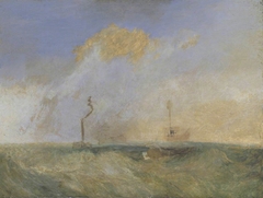 Steamer and Lightship; a study for ‘The Fighting Temeraire’ by J. M. W. Turner