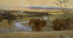 'Still glides the stream, and shall for ever ... by Arthur Streeton