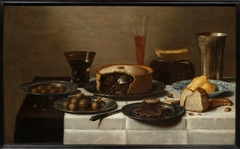 Still-life with Bread, Cheese and a cut Pie