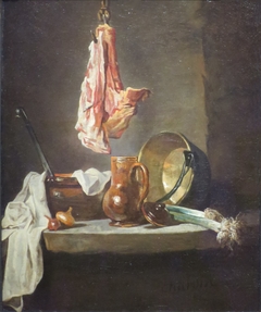 Still Life with Cooking Utensils by Jean-Baptiste-Siméon Chardin