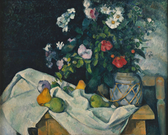 Still Life with Flowers and Fruit by Paul Cézanne