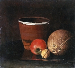 Still Life with Jar, Apple, Walnut and Coconut by Edvard Munch