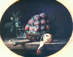 Still Life with Plums and a Lemon by Anne Vallayer-Coster