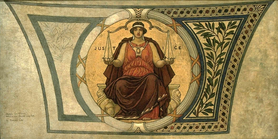 Study for Mosaic, Wisconsin State Capital, "Justice"