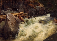 Study of a Waterfall by August Cappelen
