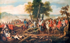 The Battle of Tanieres (Malplaquet), 1709; The Duke of Marlborough and Prince Eugene entering the French Entrenchments (Eight Ricordi of the Marlborough House Murals) by Louis Laguerre