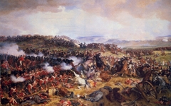 The Battle of Waterloo: The British Squares Receiving the Charge of the French Cuirassiers