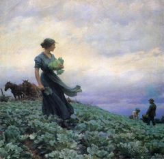 The Cabbage Field by Charles Courtney Curran