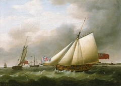 The cutter 'Fly' and other vessels by Francis Holman