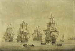 The 'Eendracht' with the 'Zeven Provincien' and Other Dutch Men-of-War by Cornelis Pietersz de Mooy