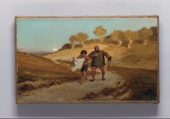The Fable of the Miller, His Son, and the Donkey by Elihu Vedder