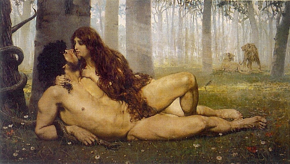 The First kiss of Adam and Eve
