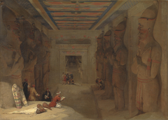 The Hypostyle Hall of the Great Temple at Abu Simbel, Egypt by David Roberts