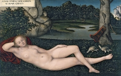 The Nymph at the Fountain by Lucas Cranach the Elder