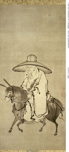 The Poet Du Fu Riding a Donkey