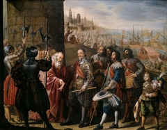 The Relief of Genoa by the II Marquis of Santa Cruz by Antonio de Pereda