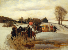 The Spring Pilgrimage of the Tsarina, under Tsar Aleksy Mihailovich by Vyacheslav Schwarz