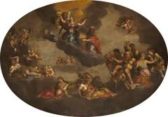 The Triumph of Religion and Spirituality over Lust and Intemperance (from part of The Glorification of Pope Urban VIII's Reign) (after Pietro da Cortona) by Unknown Artist