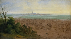 The Troops of Louis XIV before Naarden, 20 July 1672 by Adam Frans van der Meulen