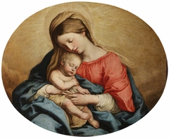 The Virgin and Child by studio of Giovanni Battista Salvi Sassoferrato