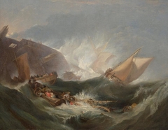 The Wreck of a transport ship by J. M. W. Turner