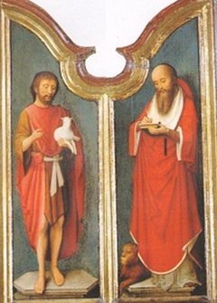 Two doors of a Triptych with Saints Jerome and John the Baptist