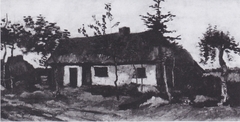 Farmhouse with two trees and Peasant woman or The Cottage under the Trees
