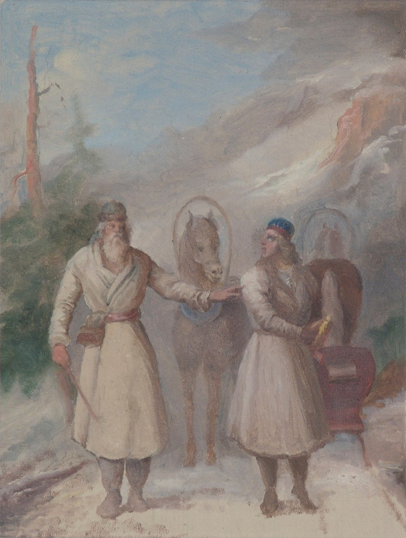 "Väinämöinen And Joukahainen, Sketch" Berndt Godenhjelm - Artwork On USEUM