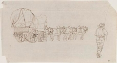 Wagon With Team Of Horses - William Williams - ABDAG003451 by William Williams